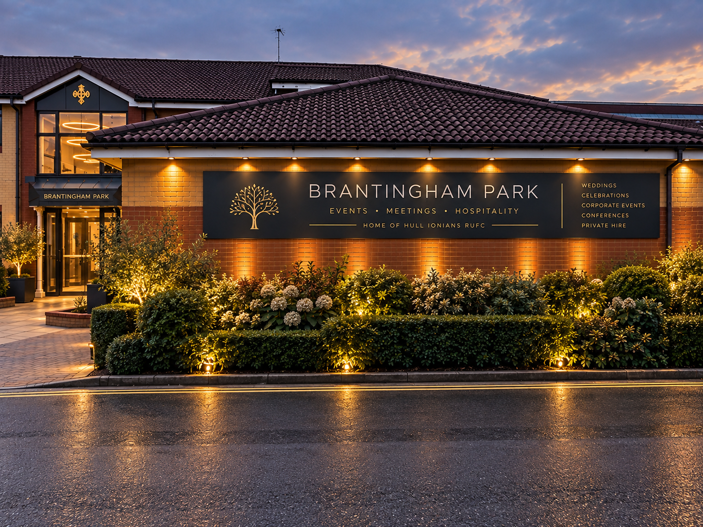 Brantingham Park events venue at dusk